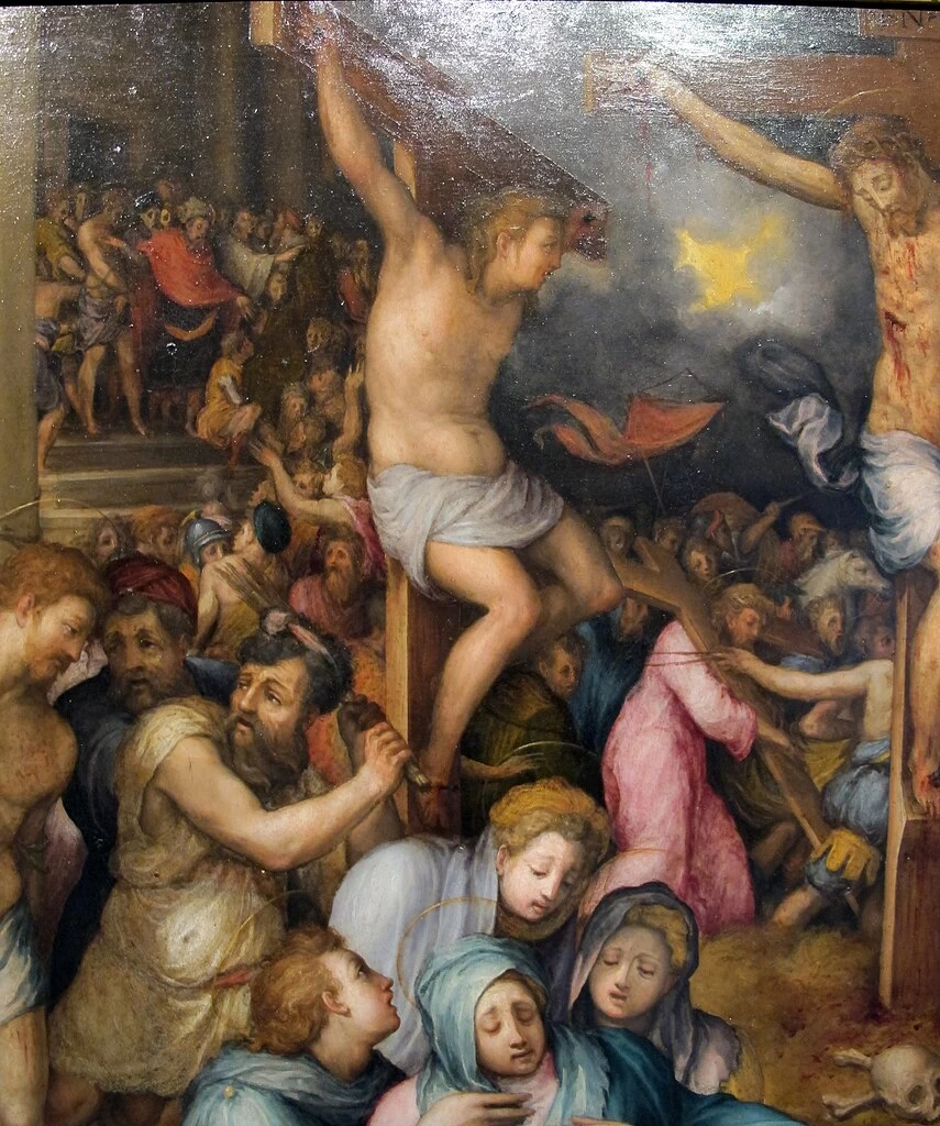 Passione di Cristo. Crocifissione - Museo civico (Prato), dettaglio